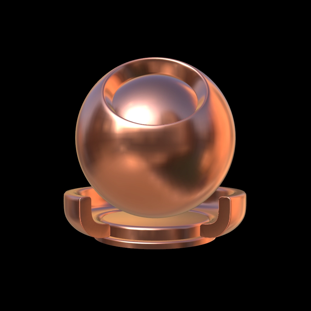 copper rendered by threejs